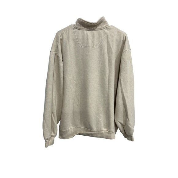 Orvis Snap Quarter Zip Pullover Sweatshirt Oatmeal Heather Sz XXL Relaxed Staple - Picture 2 of 10